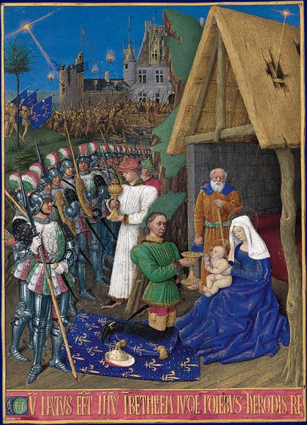 Jean Fouquet a represente le roi Charles VII en roi mage